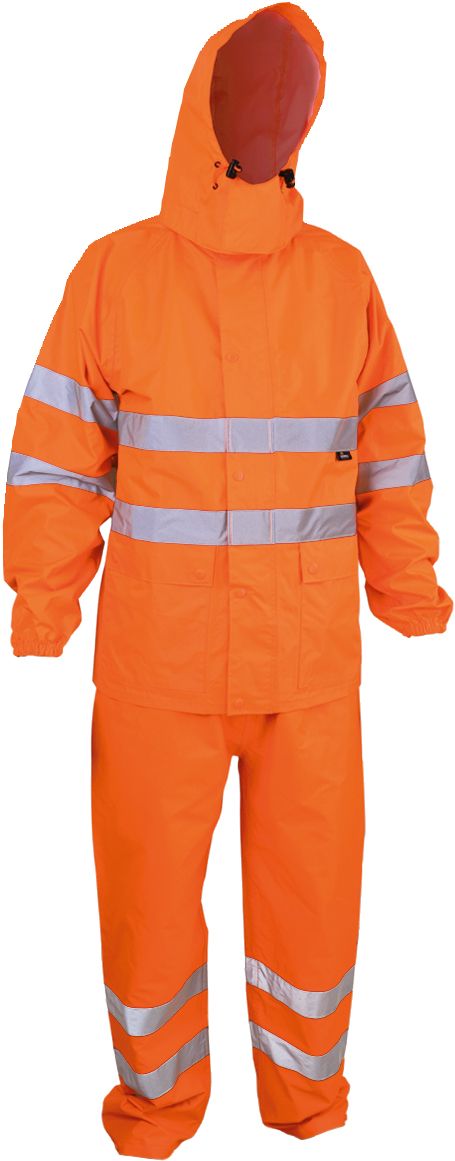 Warnschutz-Regenset Warnschutz Regenanzug Warnschutz Regenkleidung orange 